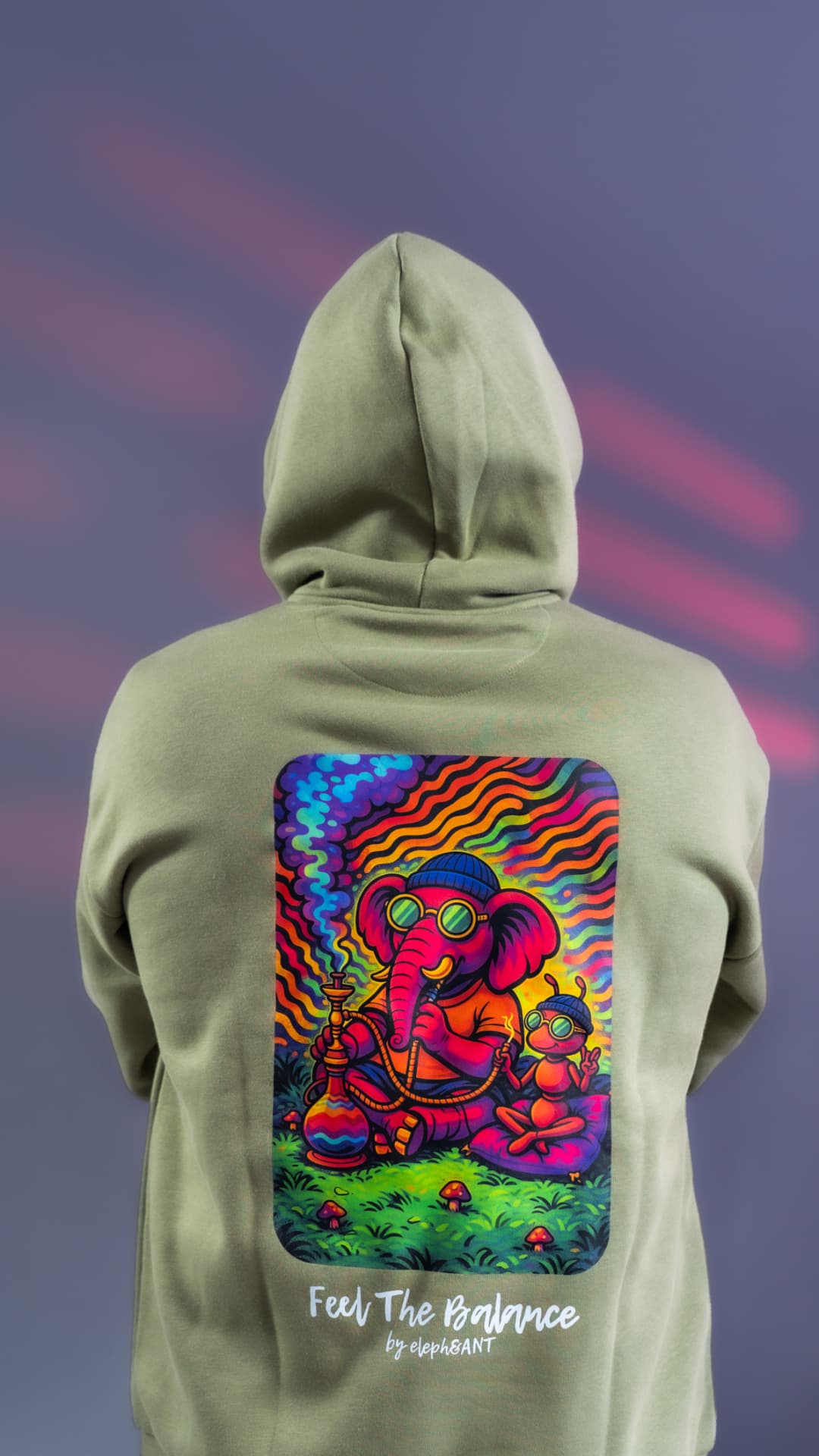 WEAR THE TRANCE — tył bluzy