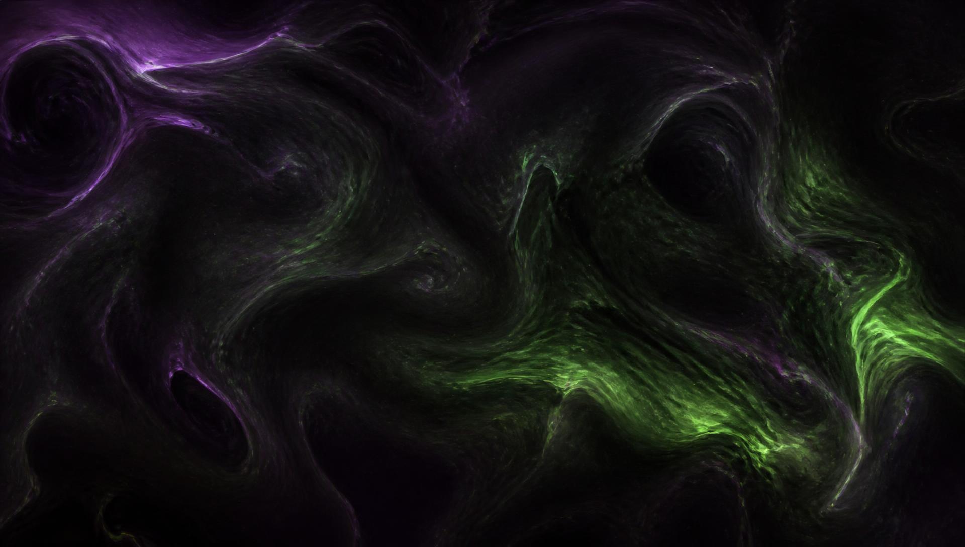 Psychodeliczna abstrakcja w kolorach acid green i fioletu